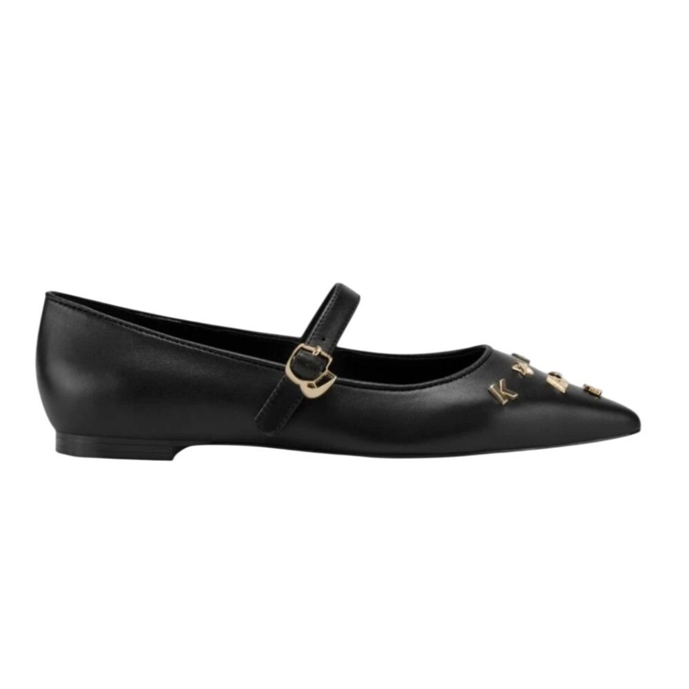 Karl Lagerfeld Paris Black Veyda li Mary Jane Flats Shoes Size 9 $129 NIB - Picture 2 of 10